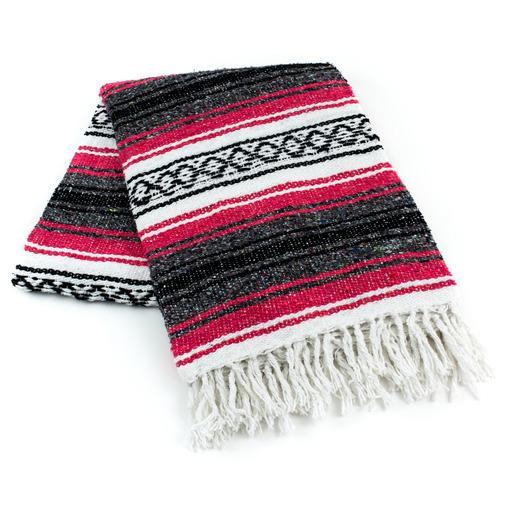 ROSE TRADITIONAL MEXICAN YOGA BLANKET 