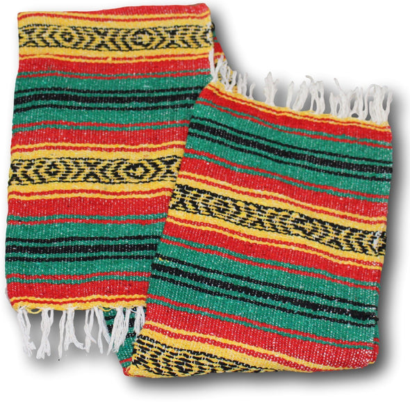 RASTA TRADITIONAL MEXICAN YOGA BLANKET 