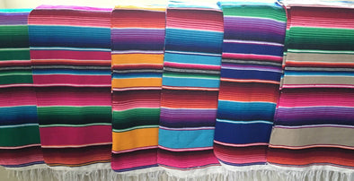 Small Mexican Saltillo Sarape Blanket 36" x 76" 