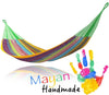 RAINBOW COLOR NYLON HANDWOVEN MEXICAN MAYAN HAMMOCK 