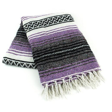 LILAC TRADITIONAL MEXICAN YOGA BLANKET 